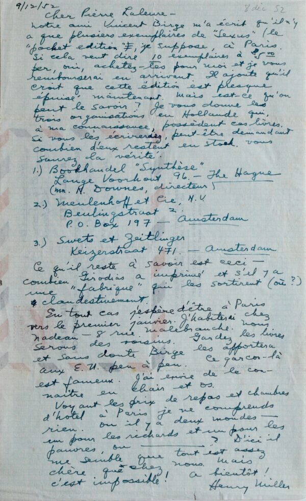 Pour Henry Miller, "Il y a deux mondes - un pour les richards et un pour les pauvres"