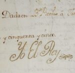 Ordonnance de naturalisation d'un argentin, signée de la griffe du roi Ferdinand VI