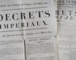 Peu avant d'abdiquer, Napoléon enjoint le Peuple à faire la guerre et condamne les Russes