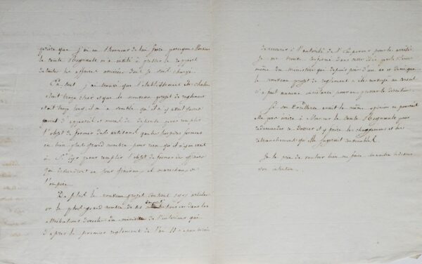 Manuscrit sur l'École des Arts et métiers de Châlons, au moment de sa création en 1806