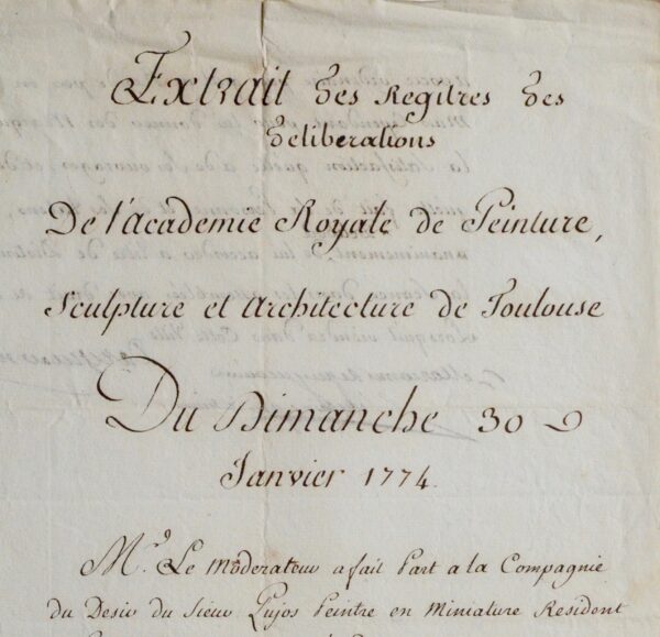 Le miniaturiste André Pujos reçu à l'Académie de peinture de Toulouse