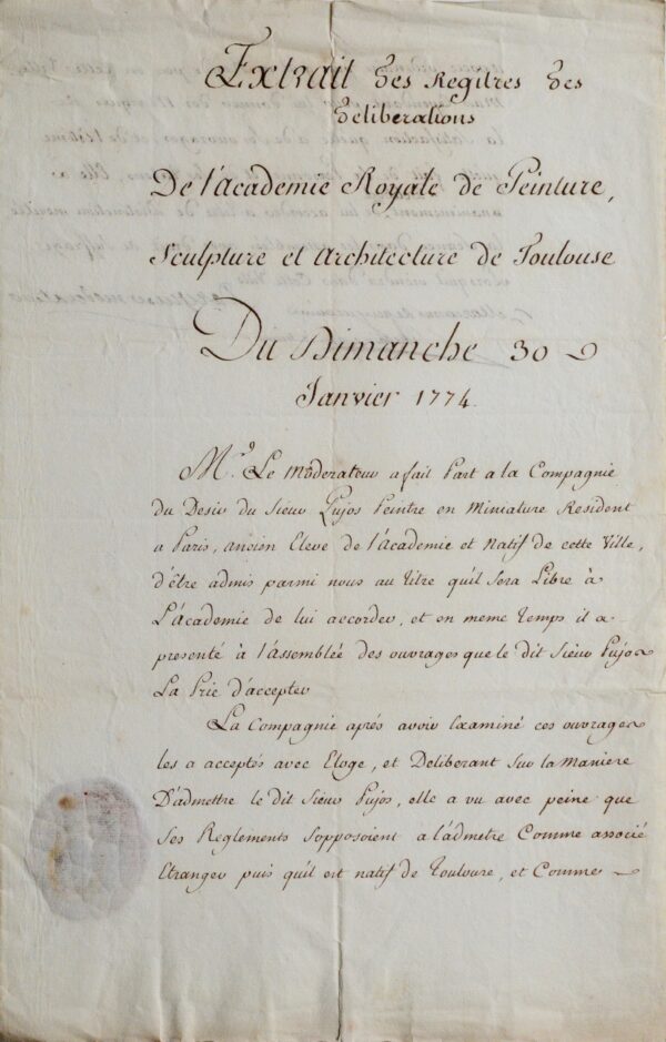 Le miniaturiste André Pujos reçu à l'Académie de peinture de Toulouse