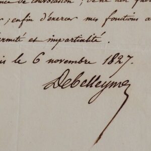 Louis-Marie de Belleyme prête serment à Charles X pour les élections de Périgueux