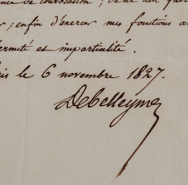 Louis-Marie de Belleyme prête serment à Charles X pour les élections de Périgueux