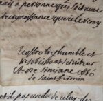 Longue lettre de l'abbé défroqué Alphonse de Simiane, calomnié, peu avant sa mort en 1680