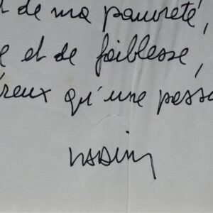 Belle lettre d'amour de Roger Vadim "Barbara, ma fille, mon frère, mon hasard, je t'aime"