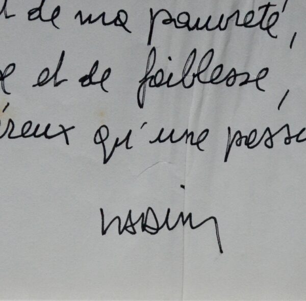 Belle lettre d'amour de Roger Vadim "Barbara, ma fille, mon frère, mon hasard, je t'aime"