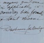 Rare lettre scientifique du fondateur de la neurologie Duchenne de Boulogne