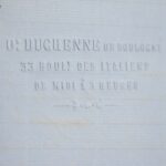 Rare lettre scientifique du fondateur de la neurologie Duchenne de Boulogne