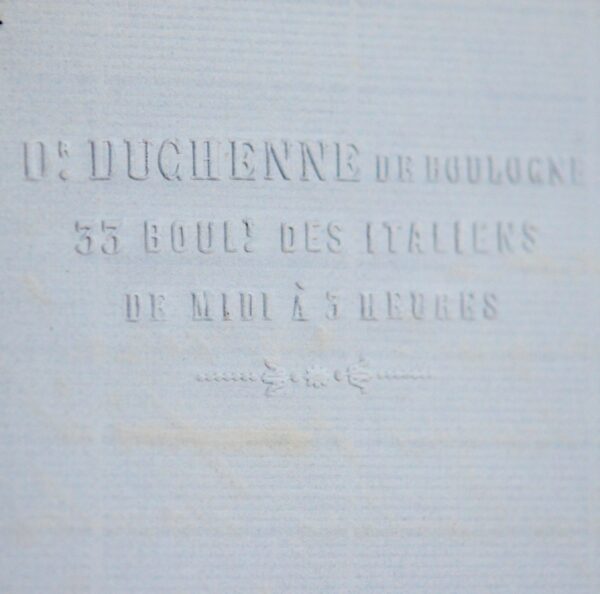 Rare lettre scientifique du fondateur de la neurologie Duchenne de Boulogne