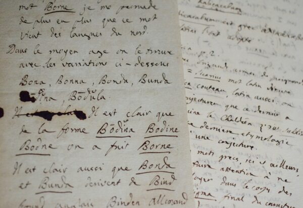 Deux notes étymologiques de l'antiquaire et archéologue Ennius-Quirinus Visconti