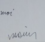 Amusant poème autographe signé de Roger Vadim