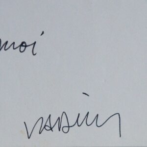 Amusant poème autographe signé de Roger Vadim