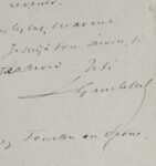 Jolie lettre politique de Léon Gambetta "à cœur vaillant, rien d’impossible"