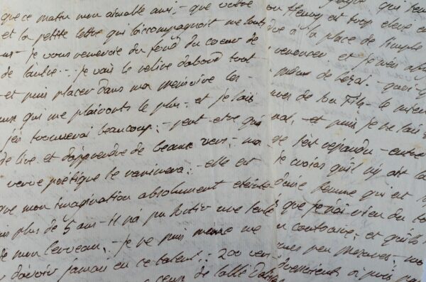 Magnifique lettre désespérée d'Isabelle de Montolieu à Adrien de Lezay-Marnésia