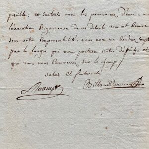 Lettre de Billaud-Varenne et Ruamps, au sujet de la descente projetée à Jersey