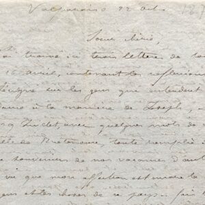 Passionnante lettre de Pierre Loti, de Valparaiso, avant de partir pour l'île de Pâques et Tahiti