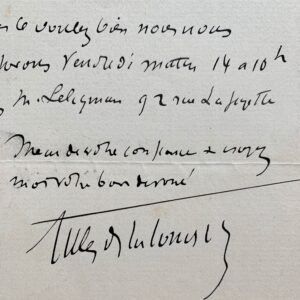 Gilles de La Tourette donne rendez-vous à un confrère