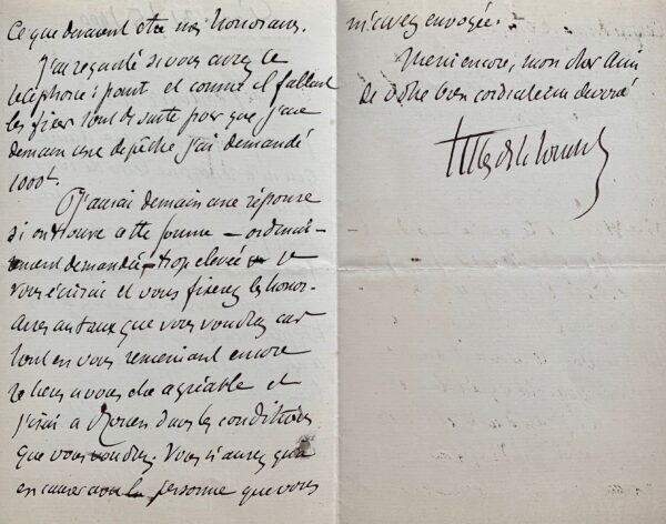 Gilles de La Tourette fixe ses honoraires pour un cas d'hémiplégie