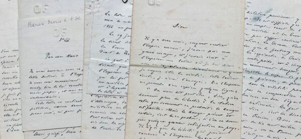 Correspondance d'Octave Feuillet à Napoléon III et à l'impératrice Eugénie