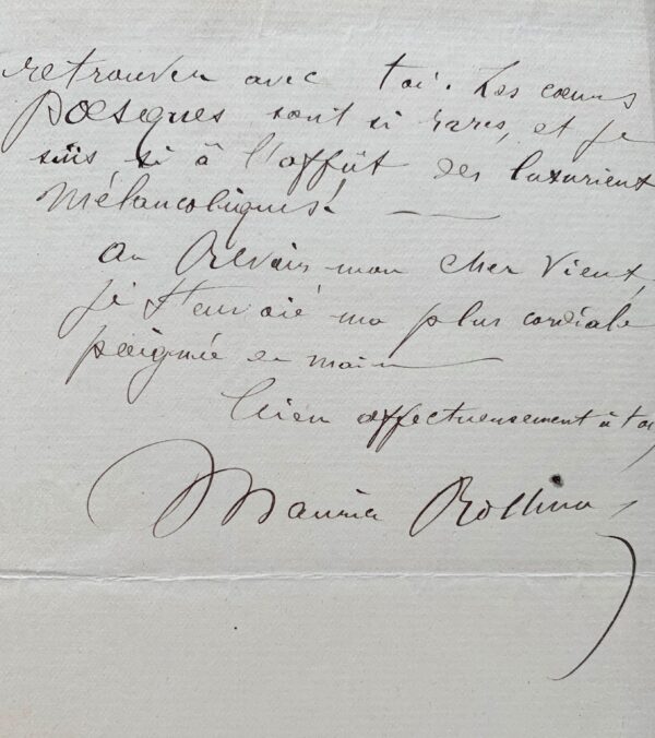 Maurice Rollinat résolu à garder ses poèmes inédits