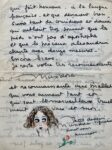 Jolie lettre de Musidora illustrée d'un autoportrait