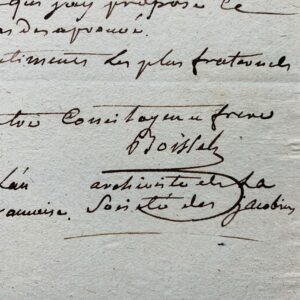 François Boissel, du Club des Jacobins, propose de changer l'inscription de l'Arsenal