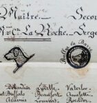 Chasse à courre au vautrait de la Barre (Allier) : ensemble de documents manuscrits fin XIXe