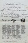 Chasse à courre au vautrait de la Barre (Allier) : ensemble de documents manuscrits fin XIXe