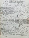 Chasse à courre au vautrait de la Barre (Allier) : ensemble de documents manuscrits fin XIXe