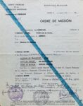 Deux ordres de mission de 1944 pour la Corse délivrés par le Comité Français de la Libération Nationale