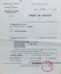 Deux ordres de mission de 1944 pour la Corse délivrés par le Comité Français de la Libération Nationale