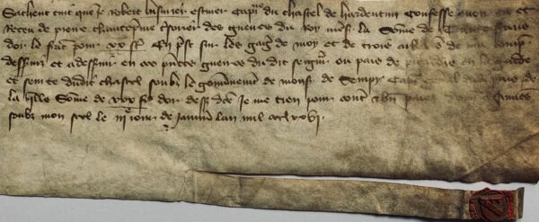 Garde du château de Hardenthun pendant la guerre de cent ans