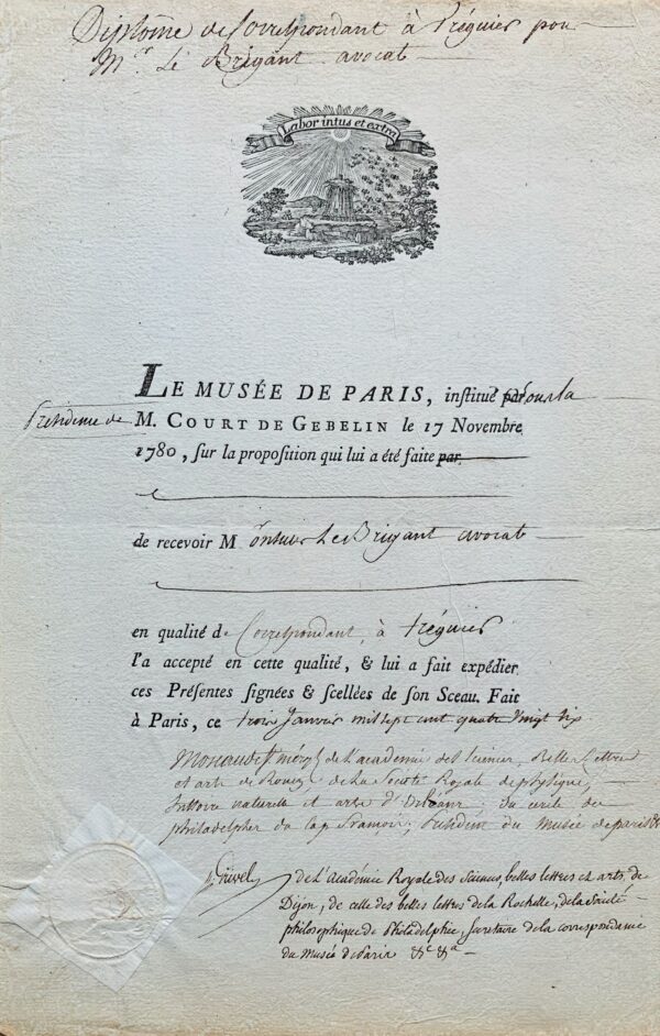 Le celtisant Jacques Le Brigant nommé correspondant du Musée de Paris à Tréguier