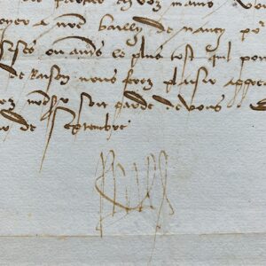 Rare lettre du duc René II de Lorraine au chapître de Saint-Dié