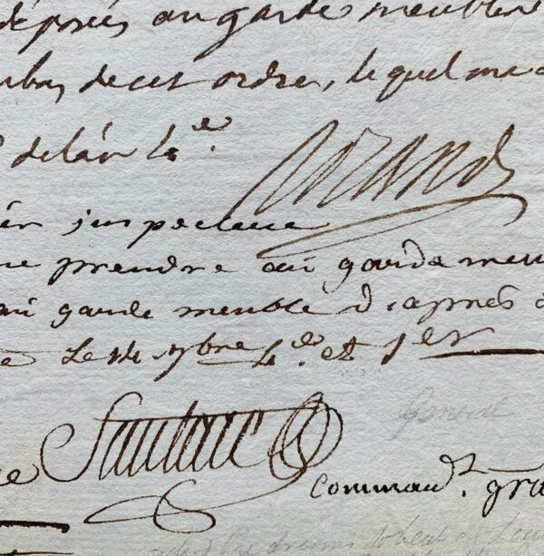 Santerre et Roland font réquisitionner des charrettes du garde-meuble