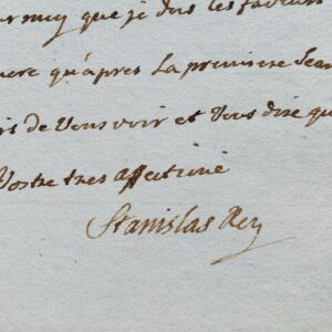 Le roi Stanislas félicite Tressan après son élection à l'Académie de Nancy