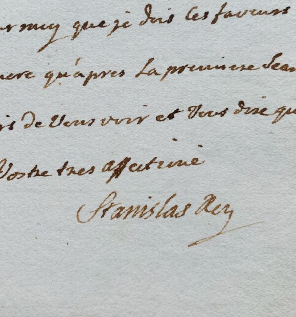 Le roi Stanislas félicite Tressan après son élection à l'Académie de Nancy