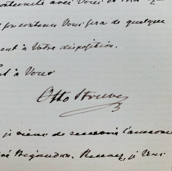 Belle correspondance de 5 lettres de l'astronome russe Otto Wilhelm von Struve