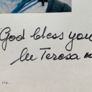 Quelques mots de Mère Teresa : "God bless you"