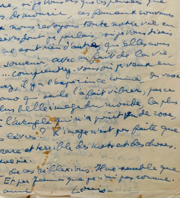 Magnifique lettre d'Aragon à Max-Pol Fouchet, véritable profession de foi du poète