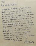 Lettre de Jean Cocteau à Frédéric Rossif au sujet du montage du film sur la Villa Santo-Sospir