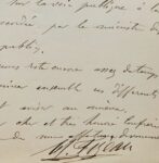 Belle lettre de l'astronome Hippolyte Fizeau sur l'inauguration de la statue de Le Verrier