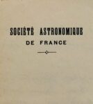 Camille Flammarion se félicite du succès de la Société Astronomique de France