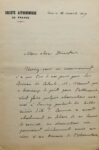 Camille Flammarion se félicite du succès de la Société Astronomique de France