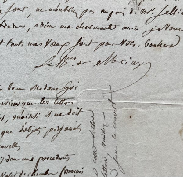 Lettre du général Mériage durant la Campagne de Russie