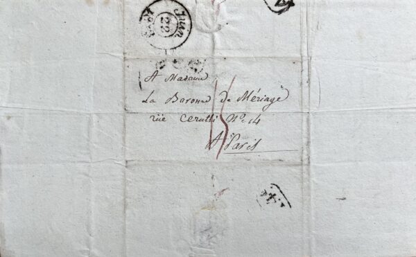 Lettre du général Mériage durant la Campagne de Russie