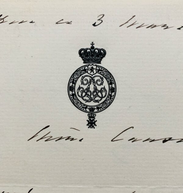 Le roi des Belges, Léopold II, pleure la mort du comte de Paris