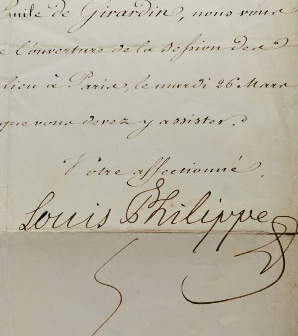 Le roi Louis-Philippe convoque Émile de Girardin