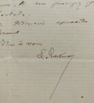 Lettre de Pasteur à son élève et collaborateur Ulysse Gayon